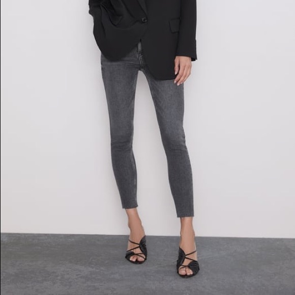 Zara Denim - Zara dark gray high rise jeans